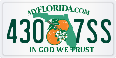 FL license plate 4307SS
