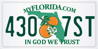 FL license plate 4307ST