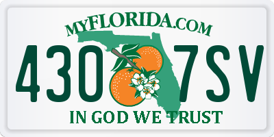FL license plate 4307SV
