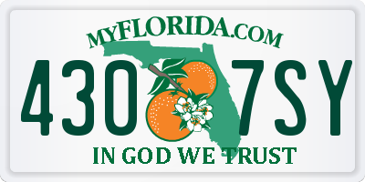 FL license plate 4307SY