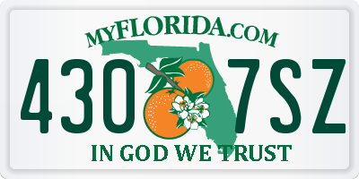 FL license plate 4307SZ