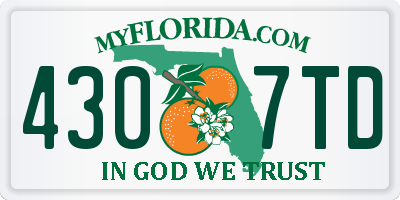 FL license plate 4307TD