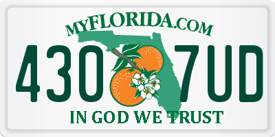 FL license plate 4307UD
