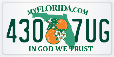 FL license plate 4307UG