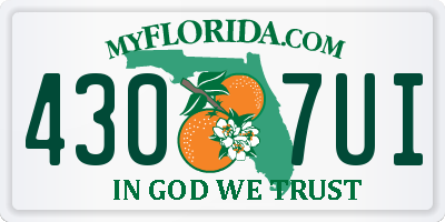 FL license plate 4307UI