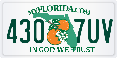 FL license plate 4307UV