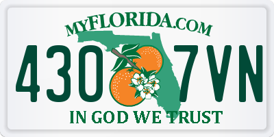 FL license plate 4307VN