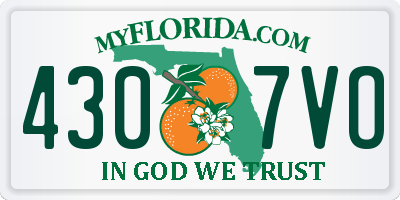FL license plate 4307VO