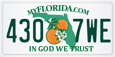 FL license plate 4307WE