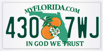 FL license plate 4307WJ