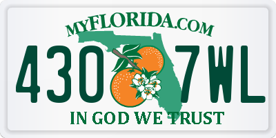 FL license plate 4307WL