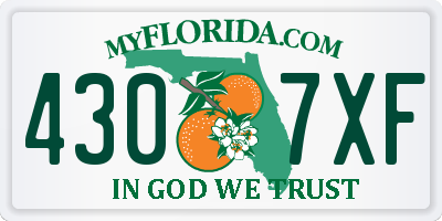 FL license plate 4307XF