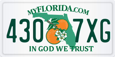 FL license plate 4307XG