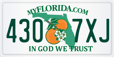 FL license plate 4307XJ