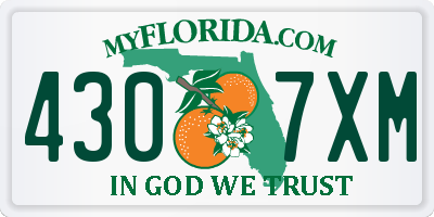 FL license plate 4307XM
