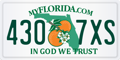 FL license plate 4307XS