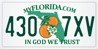 FL license plate 4307XV