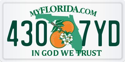 FL license plate 4307YD