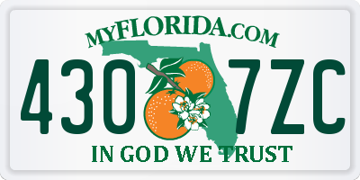 FL license plate 4307ZC