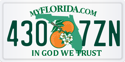 FL license plate 4307ZN