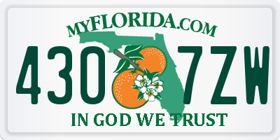 FL license plate 4307ZW