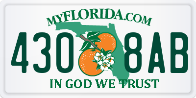 FL license plate 4308AB