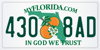 FL license plate 4308AD