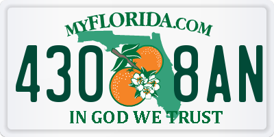 FL license plate 4308AN