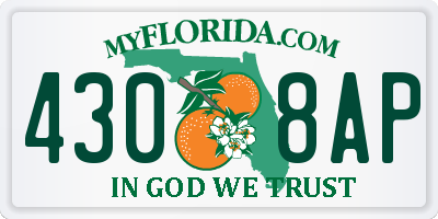 FL license plate 4308AP
