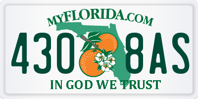 FL license plate 4308AS