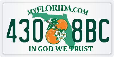 FL license plate 4308BC