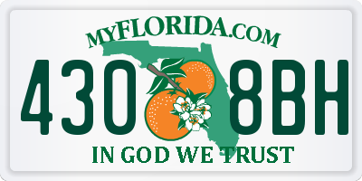 FL license plate 4308BH