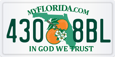 FL license plate 4308BL