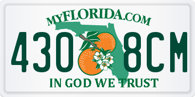 FL license plate 4308CM