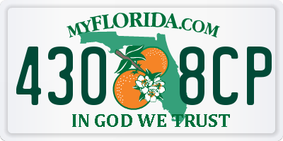 FL license plate 4308CP