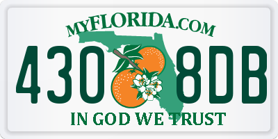 FL license plate 4308DB