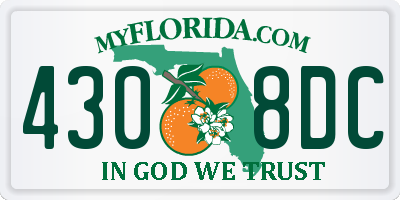 FL license plate 4308DC
