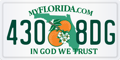 FL license plate 4308DG