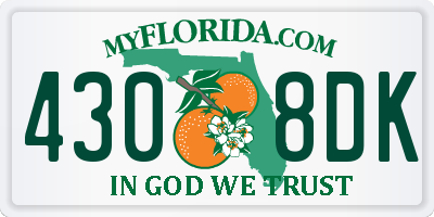 FL license plate 4308DK
