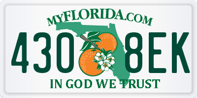 FL license plate 4308EK