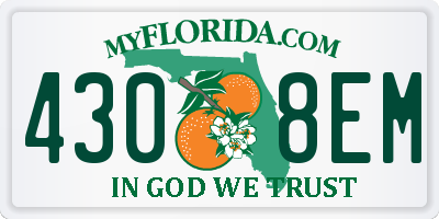 FL license plate 4308EM