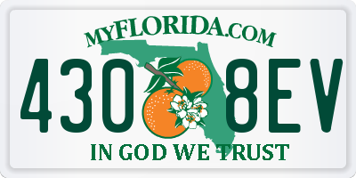 FL license plate 4308EV