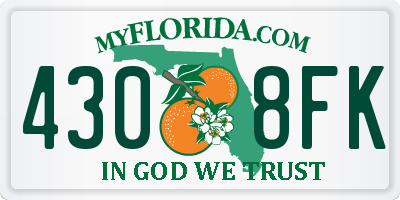 FL license plate 4308FK