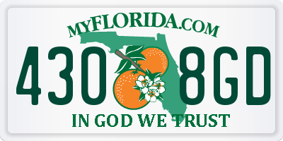 FL license plate 4308GD