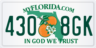 FL license plate 4308GK