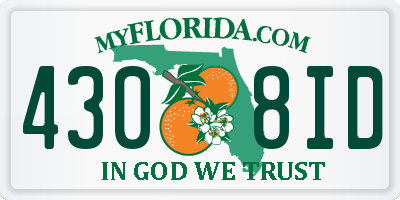 FL license plate 4308ID