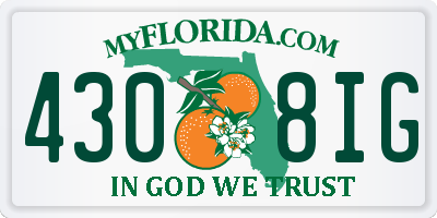 FL license plate 4308IG