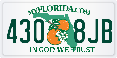 FL license plate 4308JB