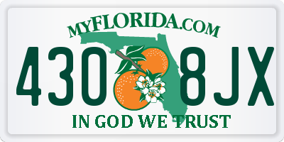 FL license plate 4308JX