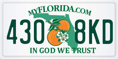 FL license plate 4308KD